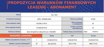 Opel 2025 Opel Grandland Opel Grandland 73kWh rata ok 800zl netto Elektryczny 213KM