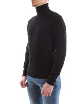 Armani Exchange Męski sweter z golfem, czarny