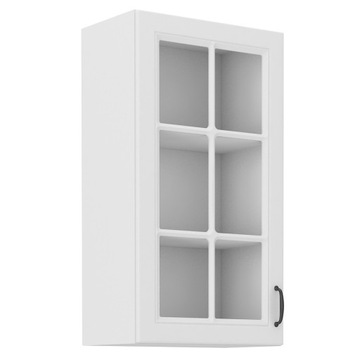 Biała szafka kuchenna wisząca z witryną 40cm SNOW