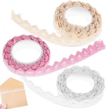 KLEJĄCE TAŚMY KORONKOWE NAKLEJKI SCRAPBOOKING LLWL