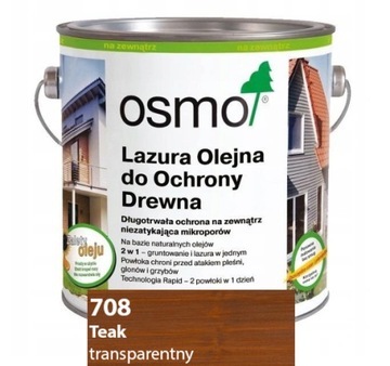 Lazura Olejna Teak OSMO 2,5L 708