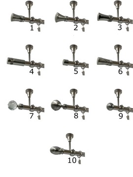 МЕТАЛЛИЧЕСКИЙ ПОТОЛОЧНЫЙ КАРДИНС 19мм СМЕСЬ на выбор КОНЦЫ НИКЕЛЬ 180см оцинкованный