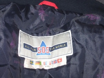 Зимняя лыжная куртка L SOS, утепленная, 1990-е гг.