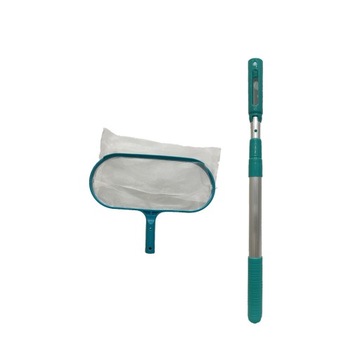 Swimming Pool Skimmer Net, 1 Piece, Plastic + Aluminum Material, Green +