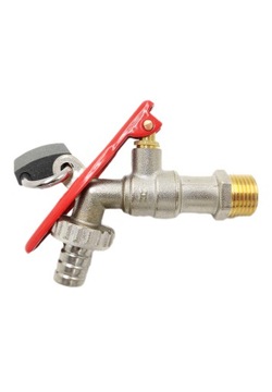 ЗАКРЫВАЕМАЯ СЛИВНАЯ КРЫШКА ШАРОВОЙ КРАН 1/2 С НАВЕСНЫМ ЗАМКОМ