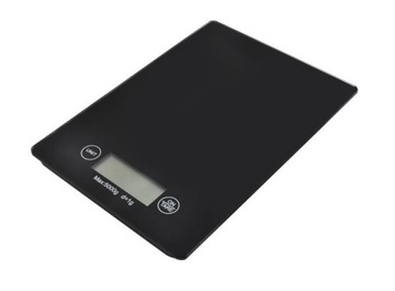 PŁASKA WAGA KUCHENNA SZKLANA LCD 5kg 1g SLIM HART