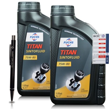 2 LITRY FUCHS TITAN SINTOFLUID 75W80 OLEJ PRZEKŁADNIOWY 2L - DYSTRYBUTOR