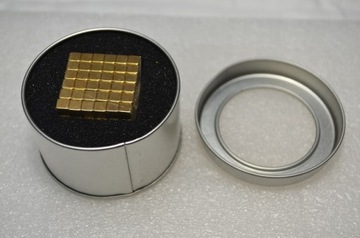 Магнитная игрушка Neocube кубики квадраты 5мм позолоченные 216 шт. КОРОБКА