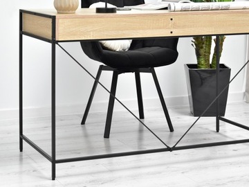 Скандинавский практический стол Unif Black Sonoma Oak в домашний офис