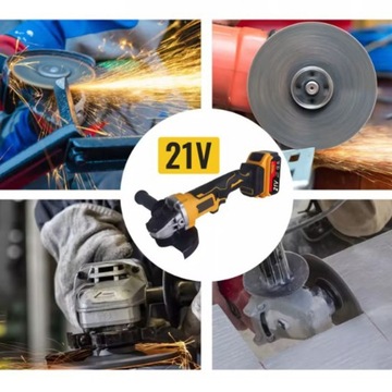 БЕСЩЕТОЧНАЯ УГЛОВАЯ ШЛИФОВАЛЬНАЯ МАШИНА АККУМУЛЯТОРНАЯ ШЛИФОВАЛЬНАЯ МАШИНА 125 ММ + 2 АККУМУЛЯТОРА