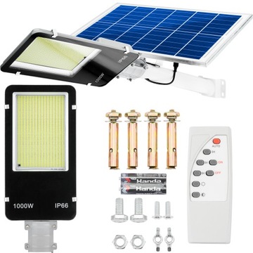 LAMPA SOLARNA LED 1000W MOCNA ULICZNA Z PILOTEM