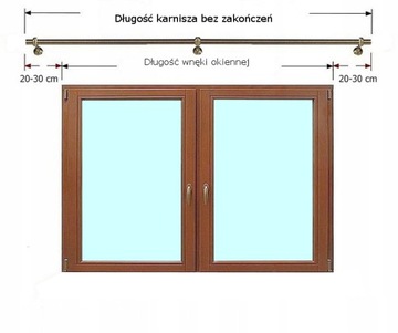 METALOWY KARNISZ PODWÓJNY SUFITOWY Fi19+19/200cm