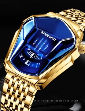 Binbond Top Luxury Brand Trend Cool Men's Wrist Watch Stainless Steel