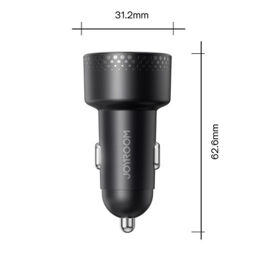 АВТОМОБИЛЬНОЕ ЗАРЯДНОЕ УСТРОЙСТВО 2 x USB-C 70 Вт PD, QC, PPS, AFC, FCP JOYROOM LED
