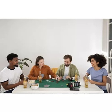 Покерный набор, 200 фишек, карты, фишки для игры в техасский покер, кости + коврик