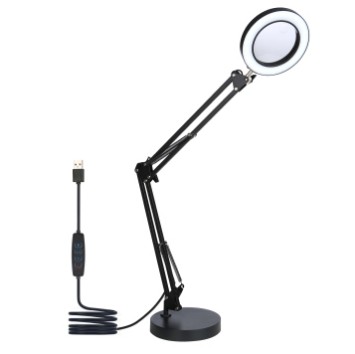LAMPA Z LUPĄ Z 10X LUPĄ, 360° GŁOWICA LAMPY OBRÓT