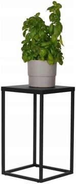 KWIETNIK METALOWY STOJĄCY PÓŁKA NA ROŚLINY STOJAK LOFT - 40 CM - CZARNY