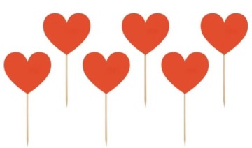 Топпери для мафінів Be My Valentine Серця червоні