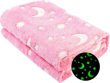 СВЕТЯЩЕЕСЯ ОДЕЯЛО 150Х200 МЯГКИЙ ПЛЕД ДЛЯ ДЕТЕЙ КРАСИВОЕ СВЕТЕНИЕ