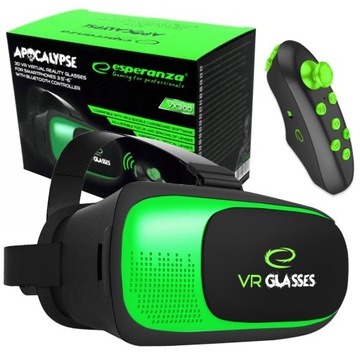 OKULARY GOGLE VR 3D Z PILOTEM BLUETOOTH ESPERANZA