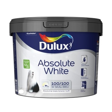 FARBA BIAŁA DULUX ABSOLUTE WHITE Emulsja 3L WAWA