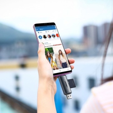 АДАПТЕР UGREEN КАРТРИДЕР USB 3.0 USB-C SD microSD SDHC TF PLUG&PLAY