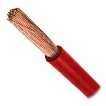 PRZEWÓD KABEL LINKA LGY 6MM2 CZERWONY NA METRY 1MB