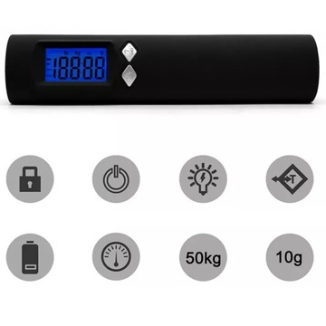 ДОРОЖНЫЕ ВЕСЫ ДЛЯ БАГАЖА POWERBANK USB-ФОНАРИК 50 кг