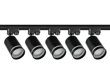 Zestaw Szynoprzewód 5x Lampa Oprawa GU10 Szyna 2m Listwa 1-Fazowa