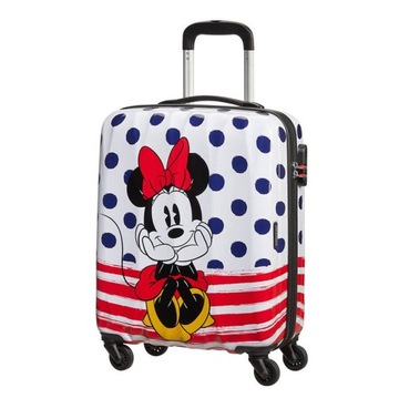 Walizka kabinowa American Tourister Disney Legends - Minnie blue dots