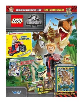 Magazyn LEGO Jurassic World Minifigure Czasopismo 08/2023 - Owen + motocykl