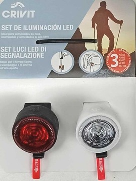 CRIVIT Набор велосипедных и туристических светодиодных фонарей, силикон, 2 шт.