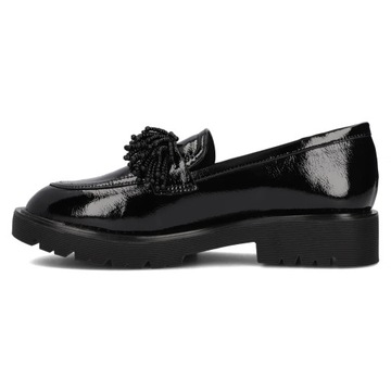 Buty damskie półbuty Filippo wsuwane lakierowane z ozdobą r.41