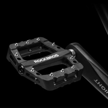 ВЕЛОСИПЕДНЫЕ ПЕДАЛИ НА ПЛАТФОРМЕ, ЧЕРНЫЕ, ЛЕГКИЕ, 9/16 ШТИФТОВ, MTB ТРЕККИНГ, НЕЙЛОН