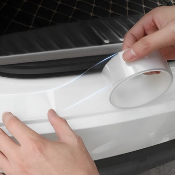 ПРОЧНАЯ ЗАЩИТНАЯ ЛЕНТА для порогов автомобиля БЕСЦВЕТНАЯ ФОЛЬГА 7см х 3м.