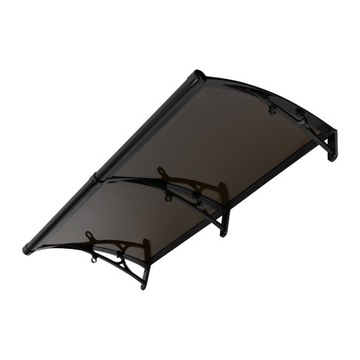 Арочные козырьки, дождевик на входные двери 120*60см черный