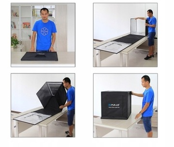 PULUZ PU5060 БЕСТЕНЕВАЯ ТЕНТА 60x60см LED 5500K ДЛЯ ФОТОГРАФИИ ПРОДУКТА