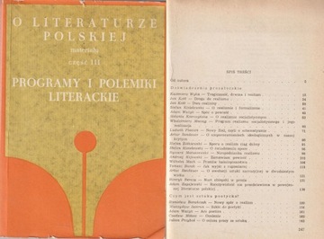PROGRAMY I POLEMIKI LITERACKIE