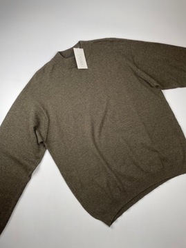 Sweterek męski khaki zielony 100% bawełna Croft&Barrow r. L