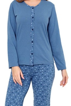 Удобная женская больничная пижама, темно-синего цвета.