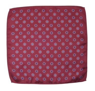 Бордовый нагрудный платок с геометрическим узором