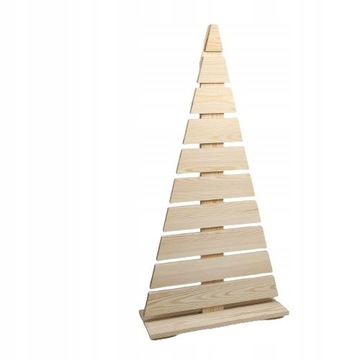 DREWNIANA CHOINKA 120 /60 CM NATURALNE SOSNA