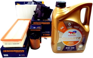 4 FILTRY 5L OLEJU TOTAL 5W40 BERLINGO I PARTNER I 1.6 HDi FL 2005-2008