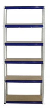 Regał magazynowy 213x110x60 6 1C biało-niebieski