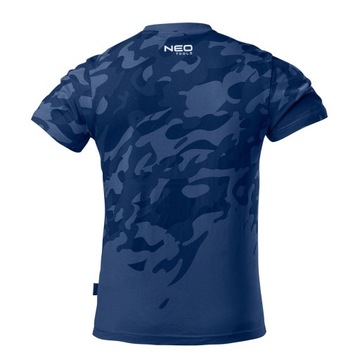 T-shirt roboczy Camo Navy, rozmiar M