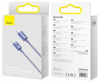 КАБЕЛЬ BASEUS STRONG USB-C КАБЕЛЬ ДЛЯ БЫСТРОЙ ЗАРЯДКИ TYPE-C PD 100 Вт QC 5A 2M