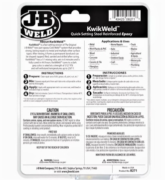 JB KWIK WELD БЫСТРОСЫХАЮЩИЙ ЭПОКСИДНЫЙ КЛЕЙ PRO 284
