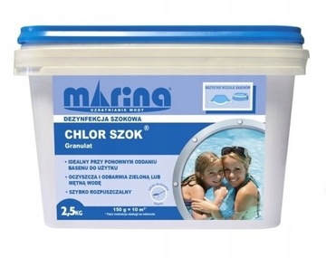 CHLOR SZOK GRANULAT DO BASENU DEZYFENKCJA WODY BASENOWEJ CHEMIA 2,5kg
