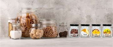 Баночки для специй 120мл 24шт +192 наклейки Крышка W5 Лопатка Z55