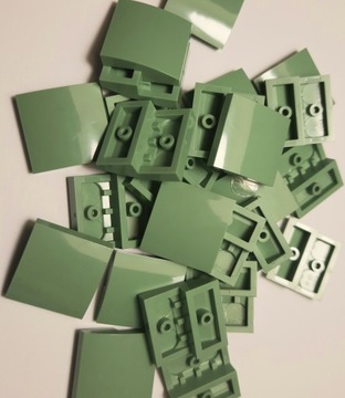 Lego 15068 Slope Curved 2x2 Sand Green 25szt. Nowe